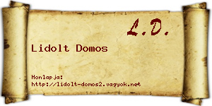 Lidolt Domos névjegykártya